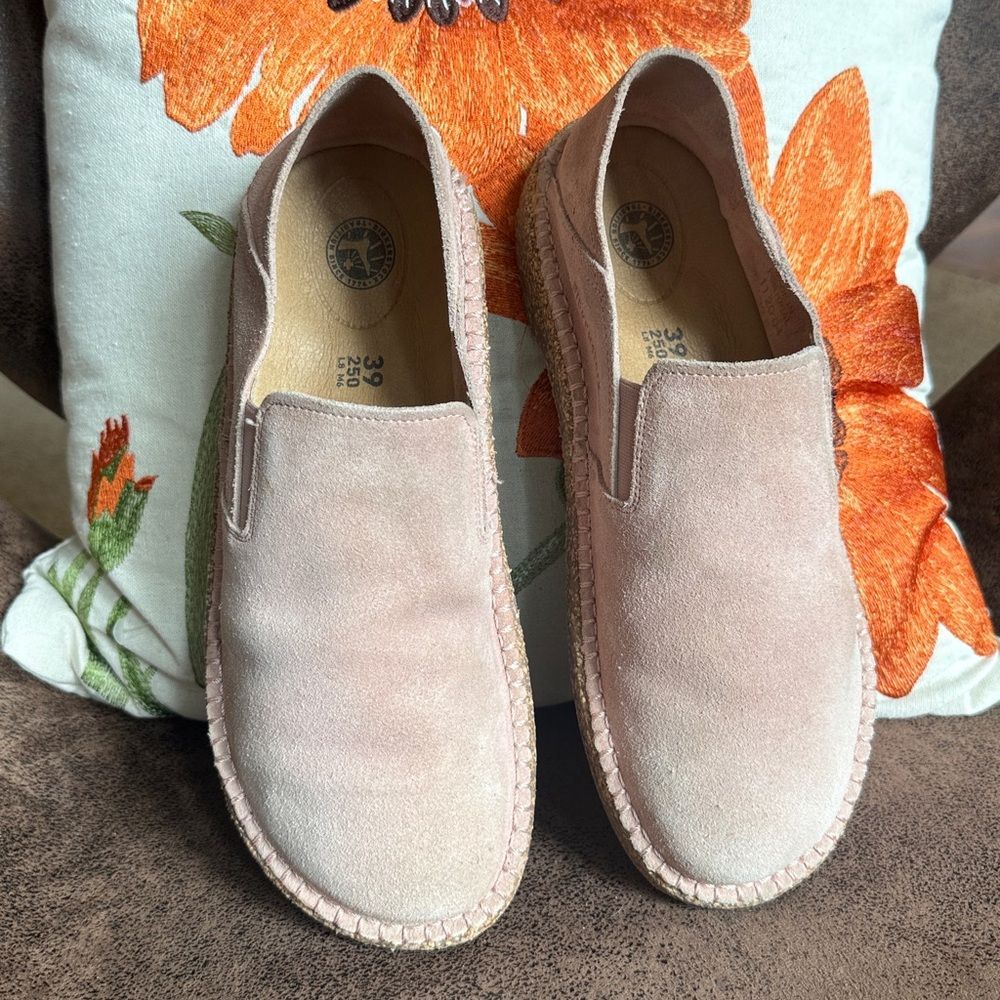 Birkenstock Callan Suede Leather Convertible Slip On Loafer Flats Cork Vguc 39e